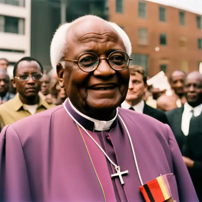 Visual representation of "tutu" - A nickname for Desmond Tutu, a famous South African human rights activist and Bishop.