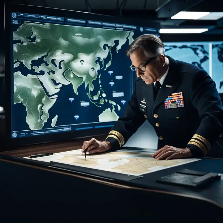 Visual representation of "operational" - Involved in managing or using military forces