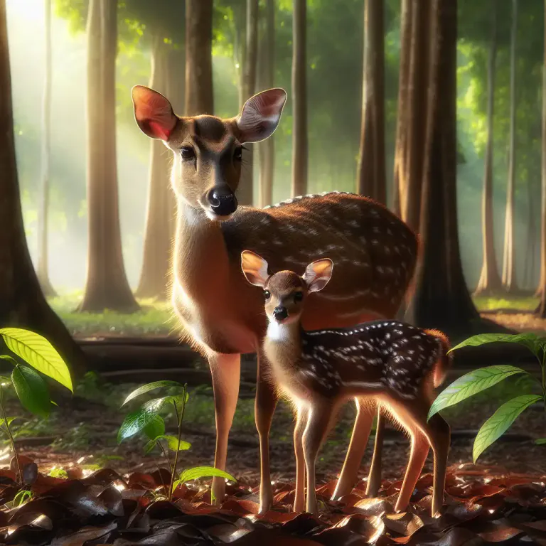 Visual representation of "faun" - a kind of deer that is a young one