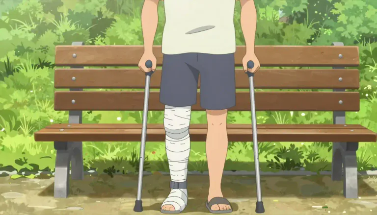 Visual representation of "disabled" - Not able to use a part of the body properly or easily due to disease or injury.
