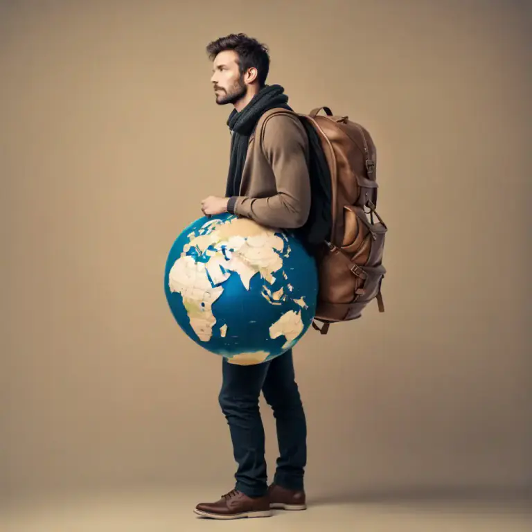 Visual representation of "cosmopolitan" - A person who is at home in any part of the world and is not limited to just one country or culture.