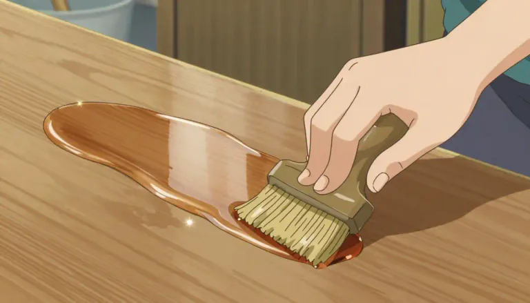 Visual representation of "lacquer" - A type of shiny liquid that you can put on wood or other materials to protect and decorate them