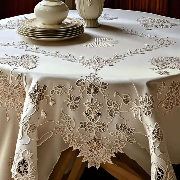 Visual representation of "madeira" - It is also a type of embroidery using a lot of decorative stitches and cutwork.
