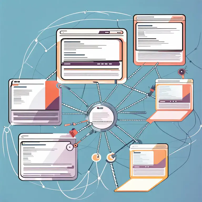 Visual representation of "hyper" - In technology, it means connected or interlinked