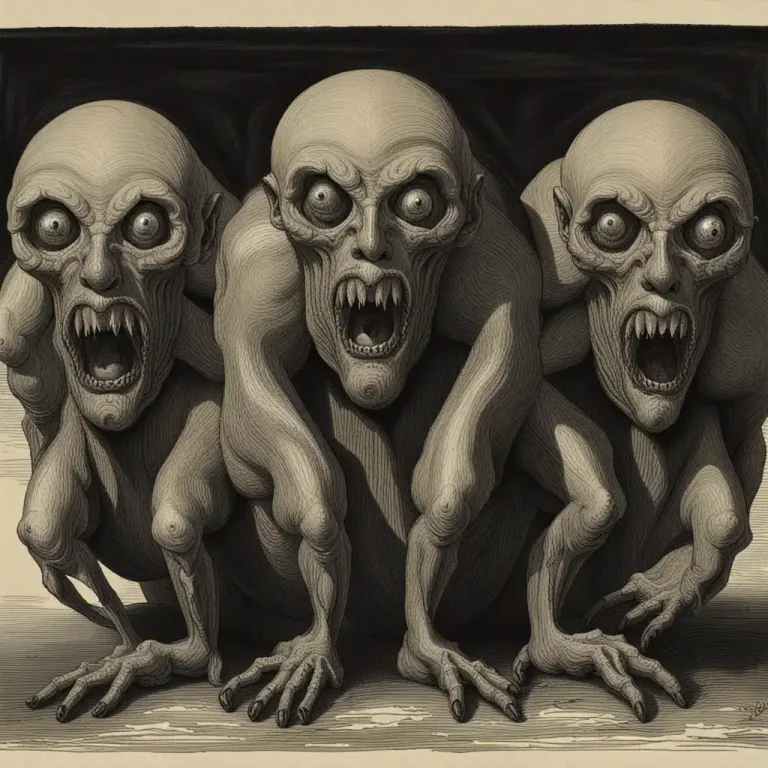 Visual representation of "monstrosity" - A thing, person, or animal that is frightening or offensive because it is abnormal or extremely different.