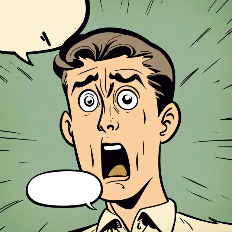 Visual representation of "by jingo" - Used to express surprise or strong emphasis.