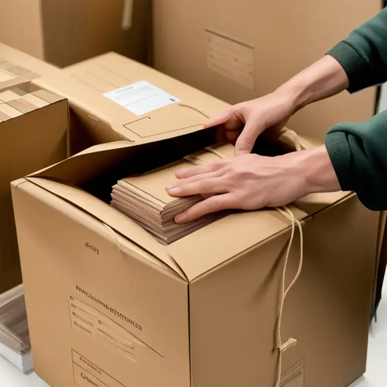Visual representation of "bundle up" - To wrap something up tightly, especially for transportation or storage.
