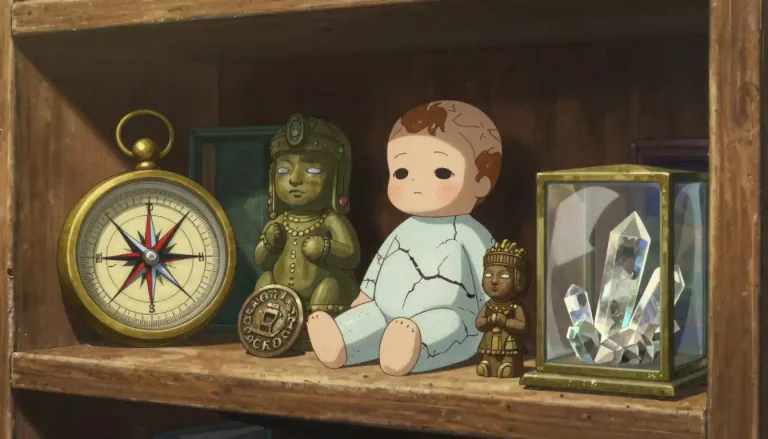 Visual representation of "curio" - An object that is interesting because it's unusual or old