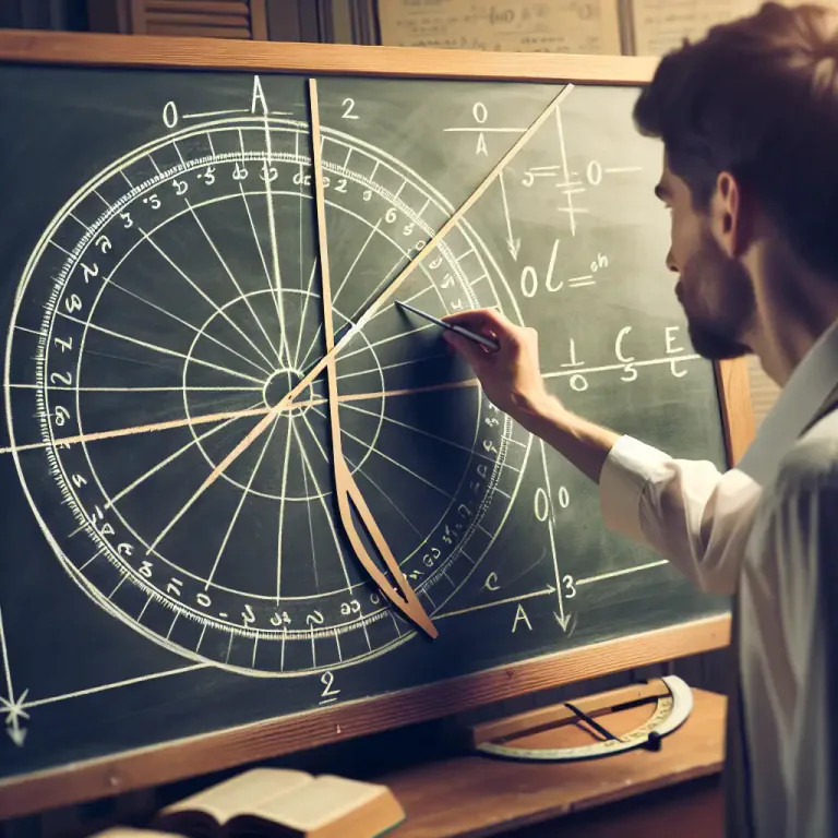 Visual representation of "theta" - In mathematics and physics, a symbol (θ) used to represent an unknown angle in trigonometry and other areas.