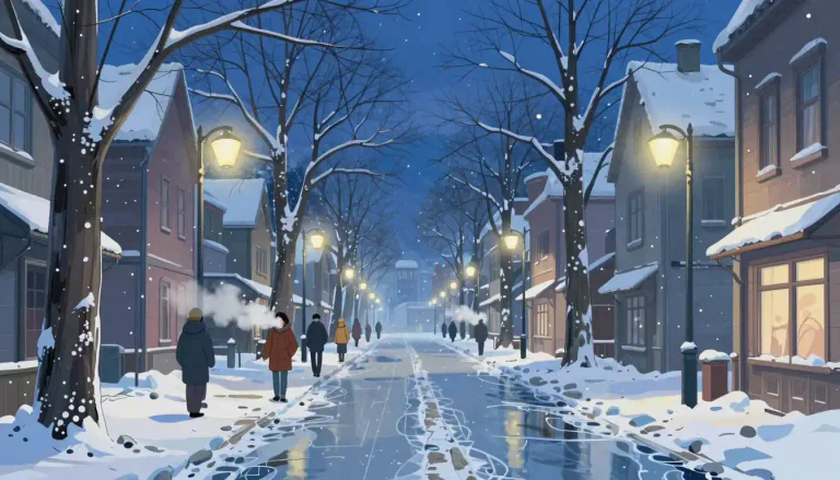 Visual representation of "wintry" - Related to or typical of winter