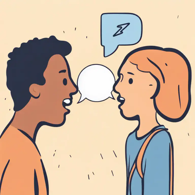 Visual representation of "speak well/ill of somebody" - To express negative opinions or criticism about someone when they are not present.