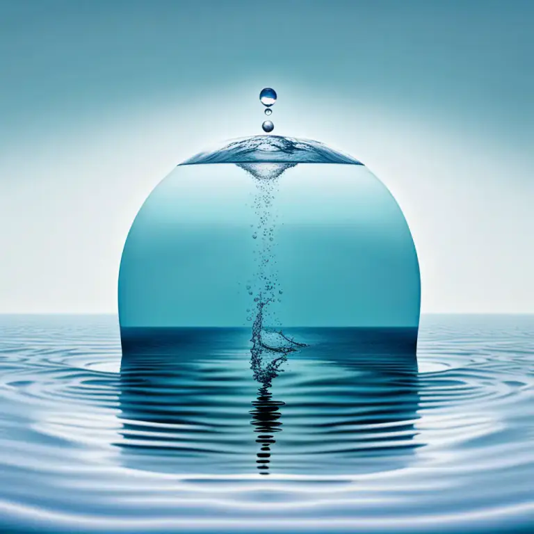 Visual representation of "a drop in the ocean" - A tiny or insignificant amount compared to the size of the problem
