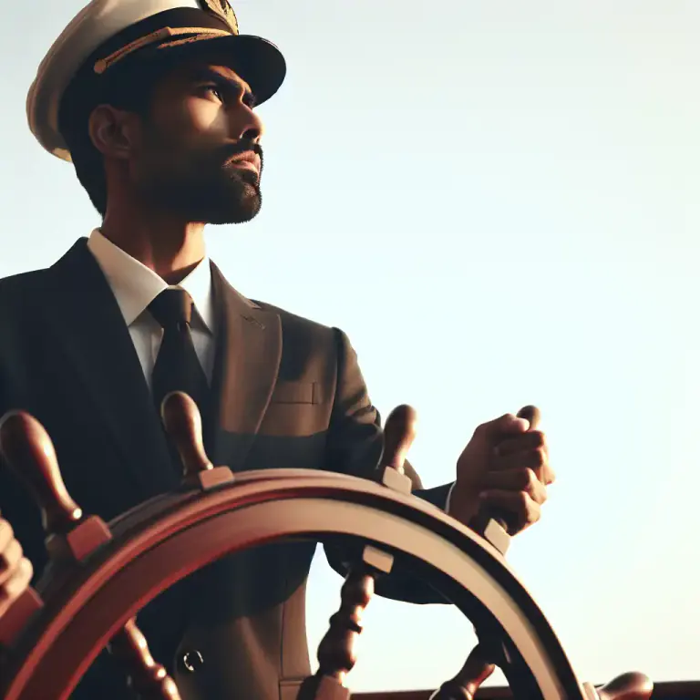 Visual representation of "helm" - Position of leadership or control