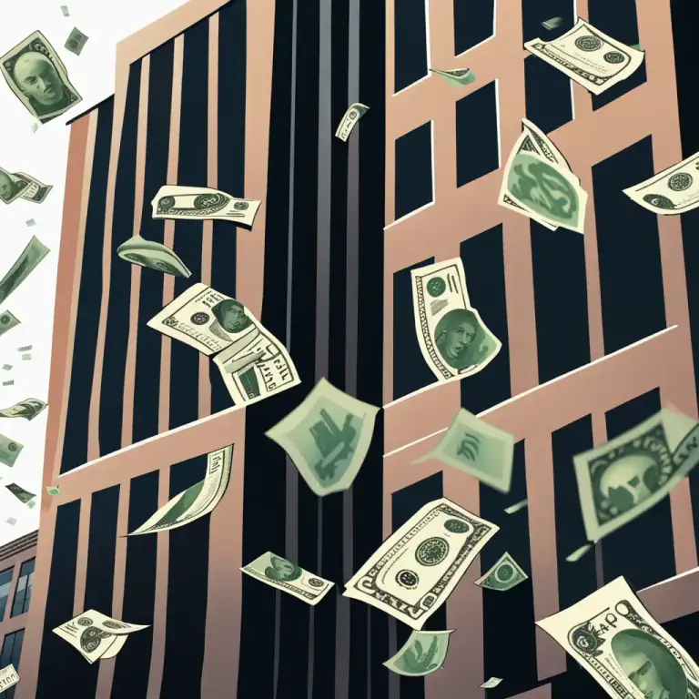 Visual representation of "throw your money about/around" - To use money to influence or control situations.