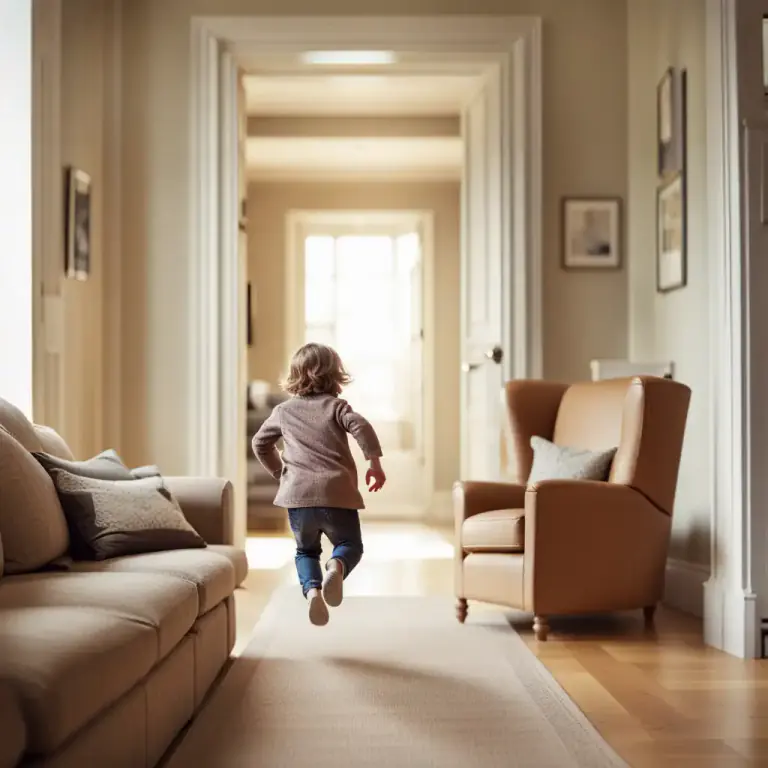 Visual representation of "scuttle" - To run quickly with small, short steps.