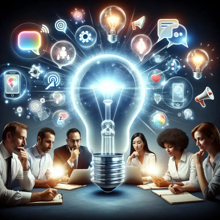 Visual representation of "innovate" - To introduce something new, like a method or an idea