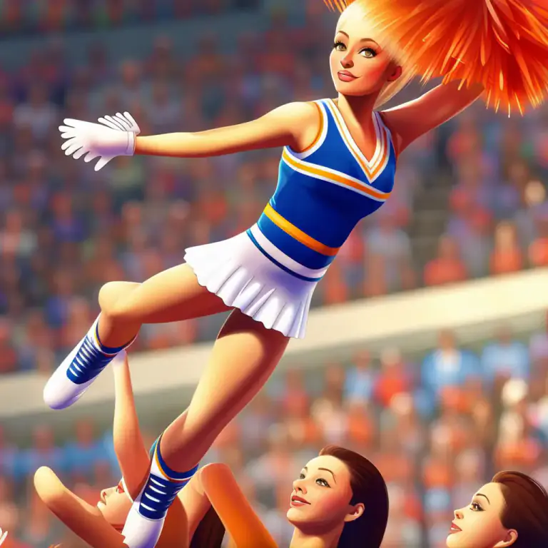 Visual representation of "lib" - In sports and cheerleading, specifically, a lib is a type of cheerleading stunt.