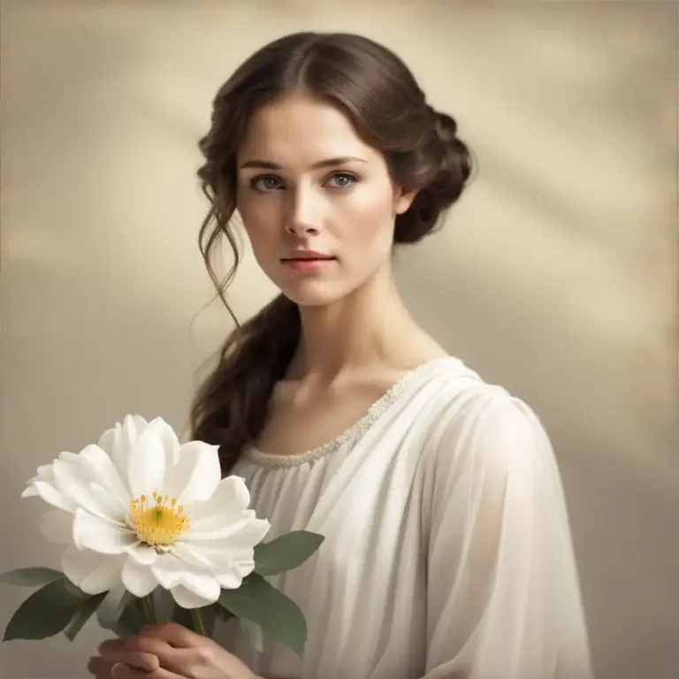 Visual representation of "virtuous" - Referring to women, being morally pure, especially in matters of sex