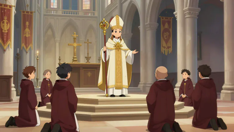 Visual representation of "prelate" - A bishop or other high ecclesiastical dignitary, often one with authority over multiple churches or a division of the church.