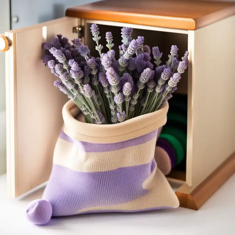 Visual representation of "sachet" - A small decorative bag filled with perfume or herbs, used to scent clothes or rooms