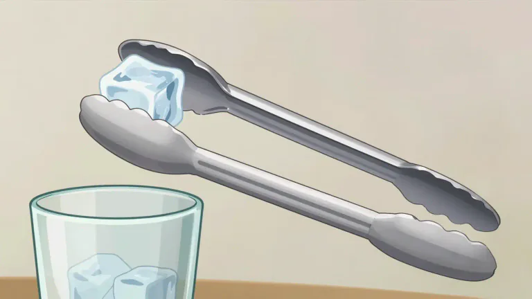 Visual representation of "tongs" - A tool that you use to pick up or hold small objects, made of two long parts connected at one end.
