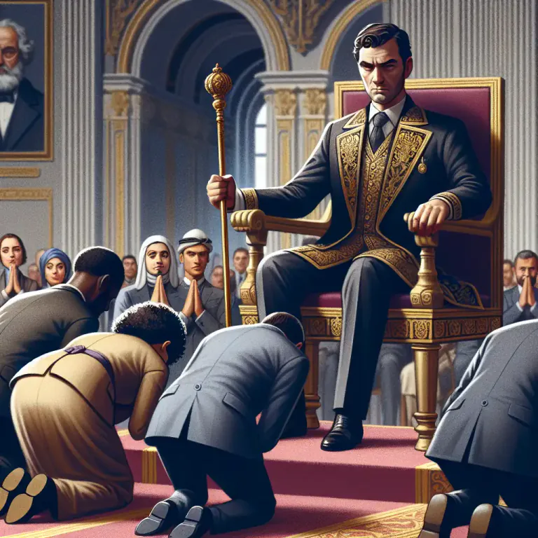 Visual representation of "absolutism" - The principle or the exercise of complete and unrestricted power in government