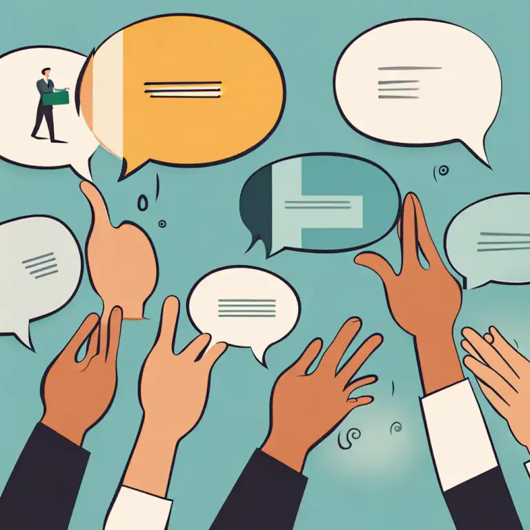 Visual representation of "put about" - To spread information or rumors
