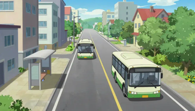 Visual representation of "shuttle" - A vehicle that travels back and forth between two places