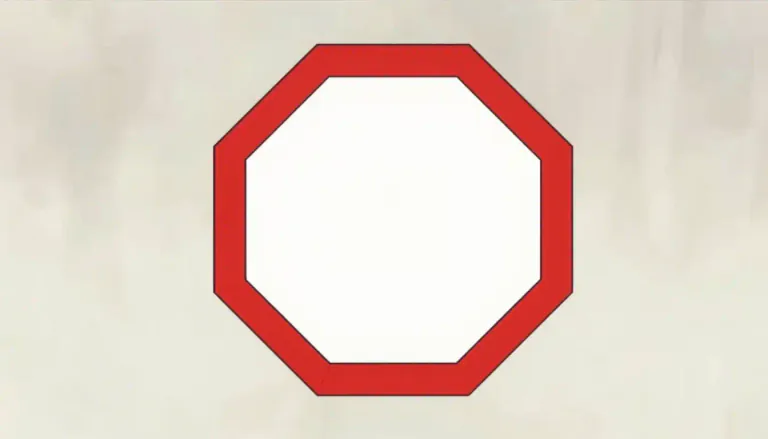 Visual representation of "octagon" - A shape or figure that has eight sides and eight angles.