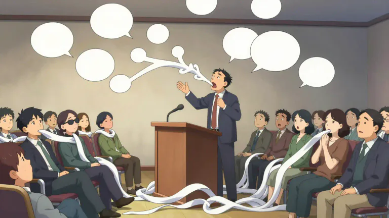 Visual representation of "wordiness" - The quality of being long and dull in expression