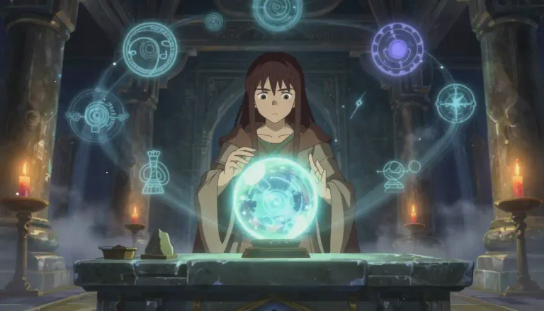 Visual representation of "divination" - The practice of trying to predict the future or unknown things through supernatural methods