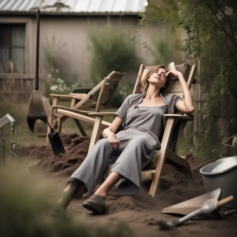 Visual representation of "be done for" - To be tired, exhausted or finished