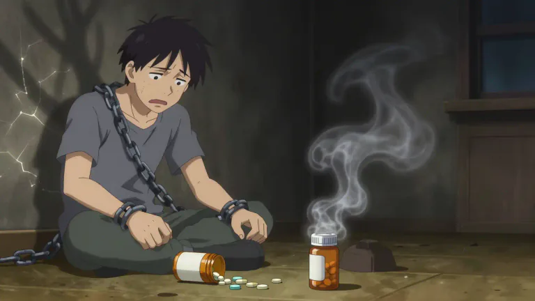 Visual representation of "dependence" - An addiction to a drug or something that is bad for you