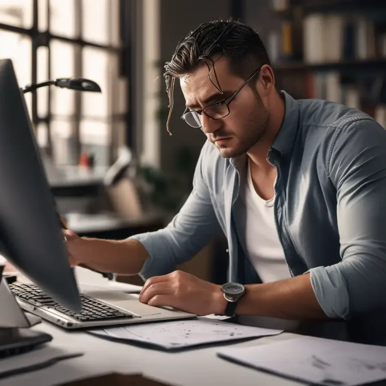 Visual representation of "perspire" - To work hard in order to achieve something