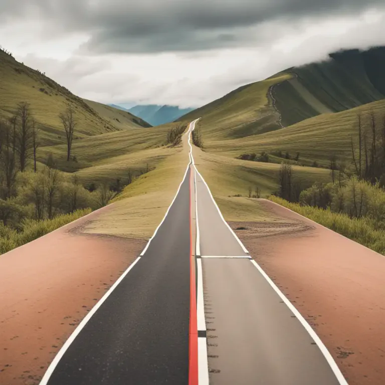Visual representation of "ecuador" - A midpoint; a point that divides a line, journey, or progress into two equal halves.
