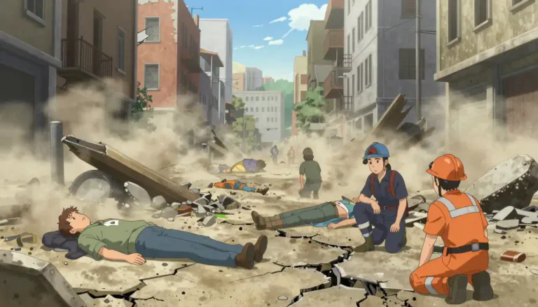 Visual representation of "perish" - To die or be destroyed, especially in a sudden or unfortunate way.