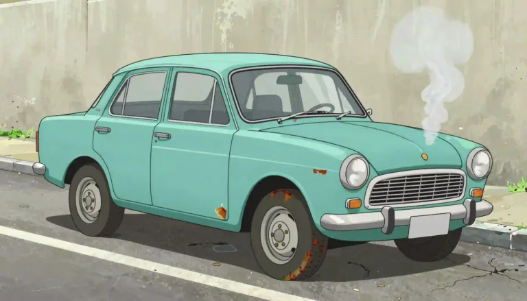 Visual representation of "junker" - A car in poor condition and often old