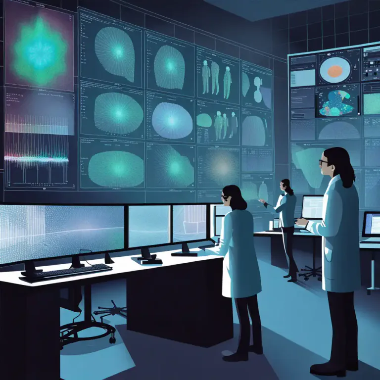 Visual representation of "spectral" - Related to or involving a spectrum of data or information