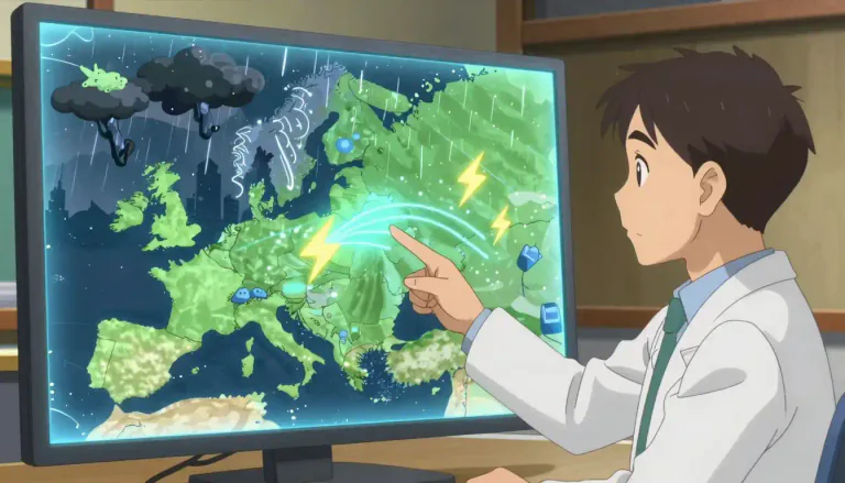 Visual representation of "forecast" - To predict or estimate a future event or trend