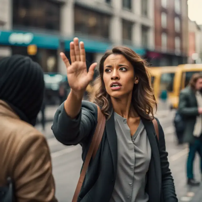 Visual representation of "sod off" - To tell someone to go away in a rude manner.