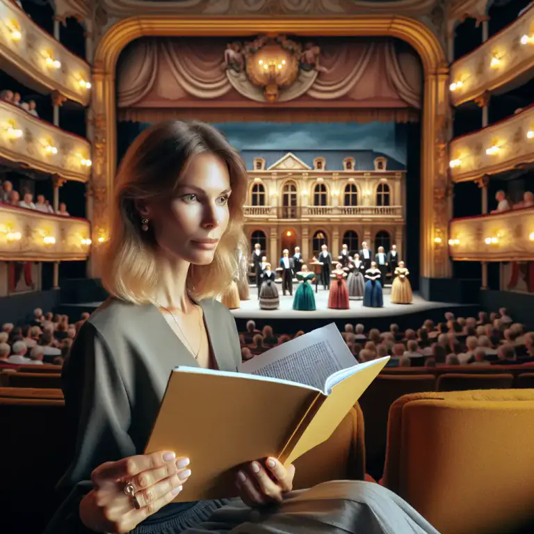 Visual representation of "libretto" - Booklet containing the words of an opera or musical.