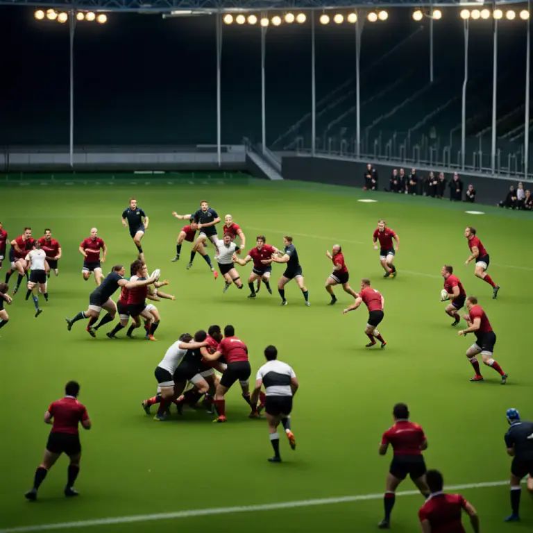 Visual representation of "grass" - A pitch, especially one used for rugby or football