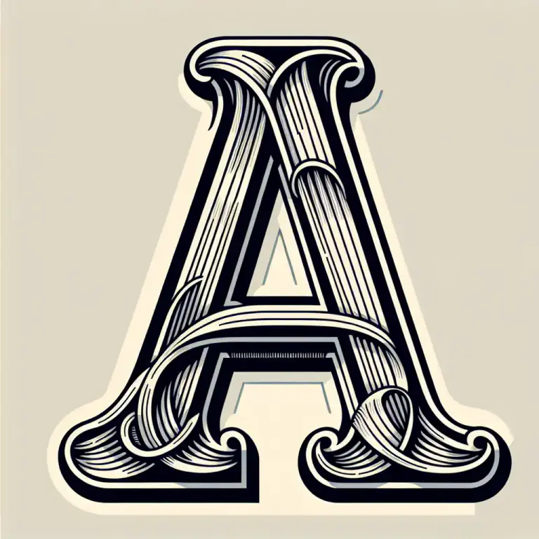 Visual representation of "glyph" - A specific graphical shape given to a character in typesetting