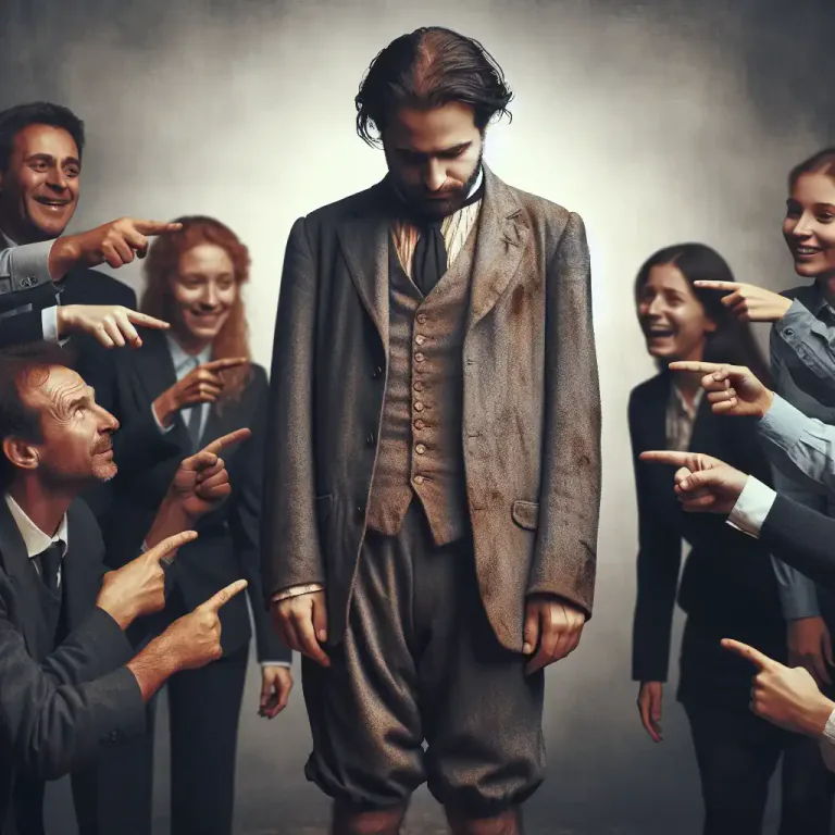 Visual representation of "degradation" - The act of treating someone with disrespect or causing them to lose their dignity