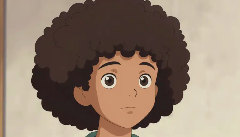 Visual representation of "afro" - A thick hairstyle that is round like a ball, typically worn by people with thick, curly hair, often black people.