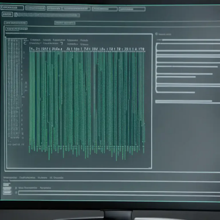 Visual representation of "interrogate" - To question a computer or electronic device in order to get information