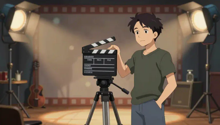 Visual representation of "cinematographic" - Related to the art or technique of making movies.