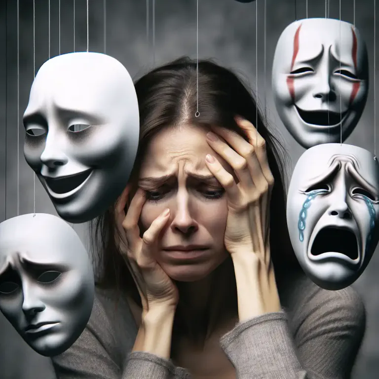 Visual representation of "hysterics" - A psychological disorder (no longer in scientific use) whose symptoms include conversion of psychological stress into physical symptoms, selective amnesia, shallow volatile emotions, and overdramatic or attention-seeking behavior.