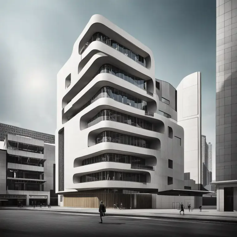 Visual representation of "modernist" - Relating to the style or direction of modernist art, literature or architecture.