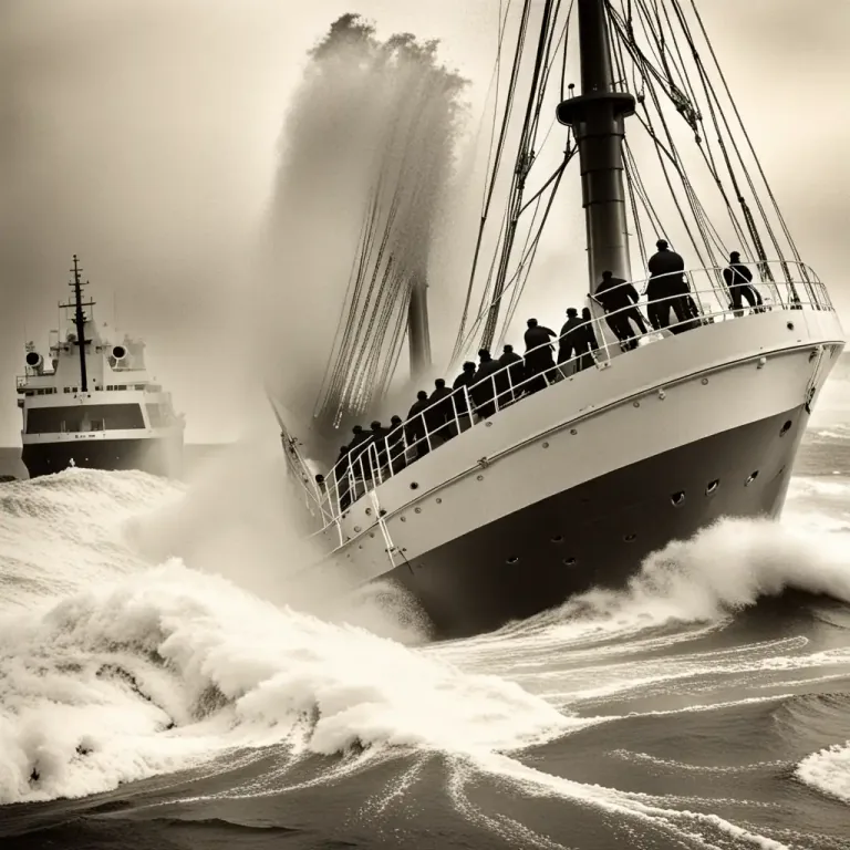 Visual representation of "batten down the hatches" - Secure the ship's hatch-tarpaulins, especially during a storm.
